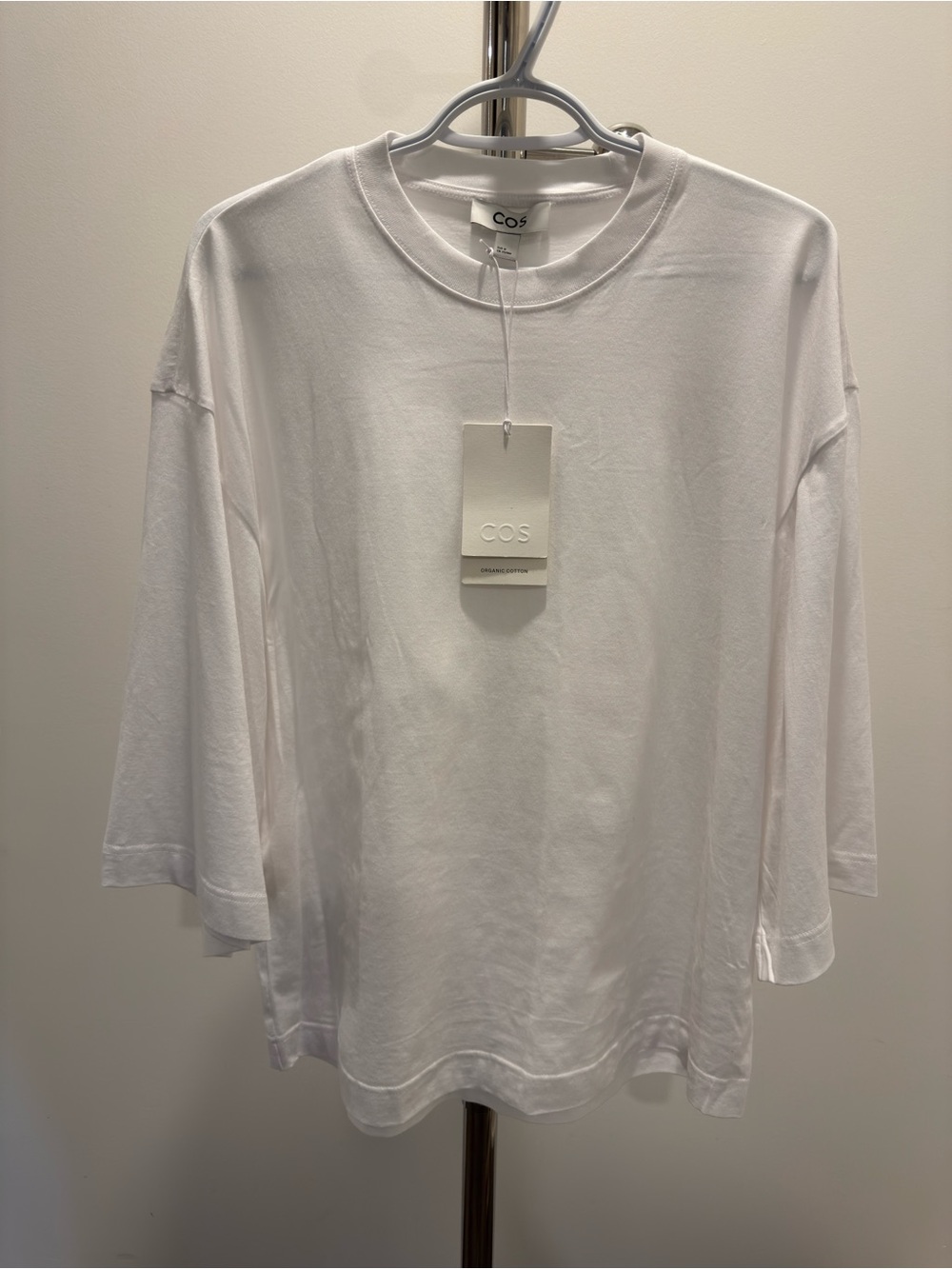 COS Oversized Relaxed White Short Sleeve Tee